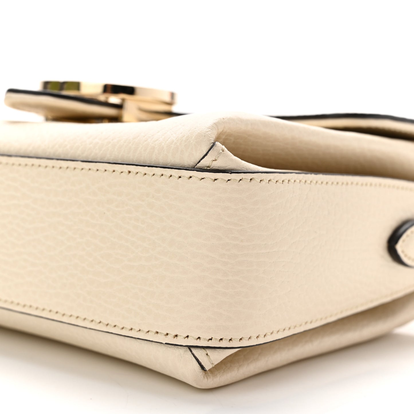 Dollar Calfskin Interlocking G Crossbody Bag Mystic White