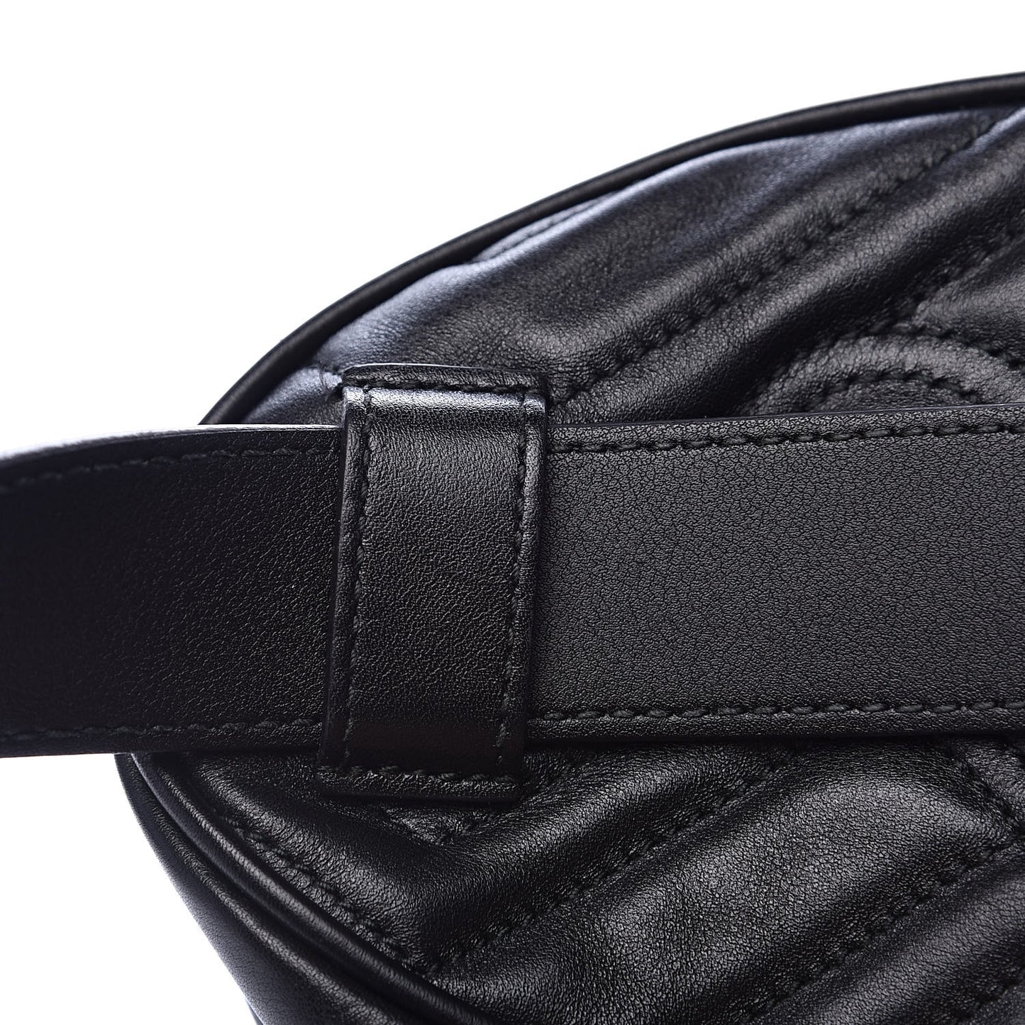Calfskin Matelasse GG Marmont Belt Bag 85 34 Black