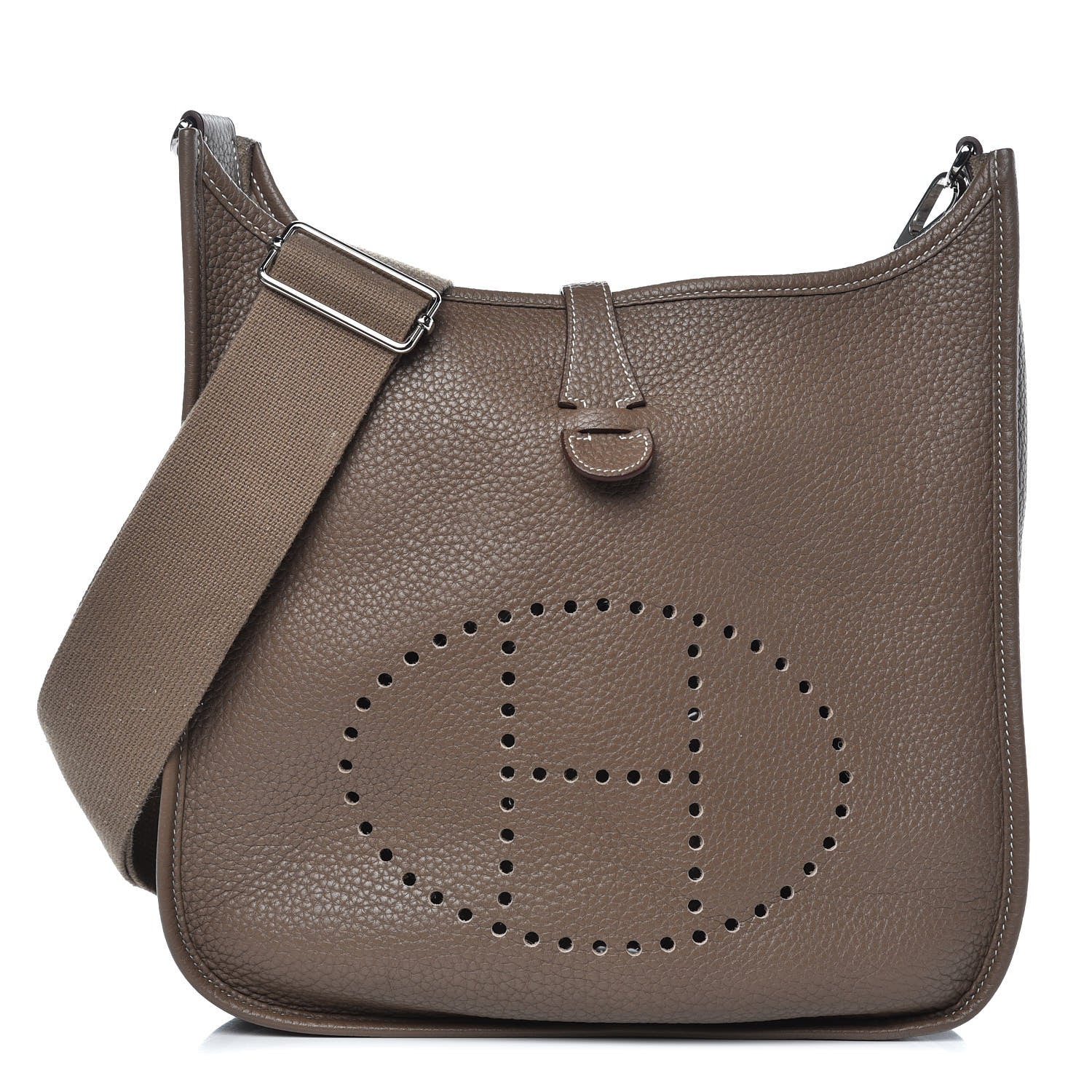 Hermes Taurillon Clemence Evelyne III PM Etoupe 1 of 11