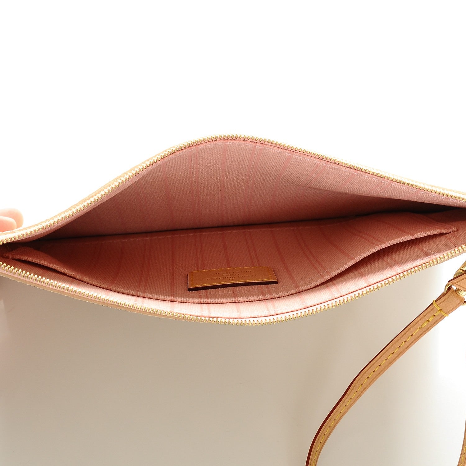 Louis Vuitton Damier Azur Neverfull MM GM Pochette Rose Ballerine 5 of 6