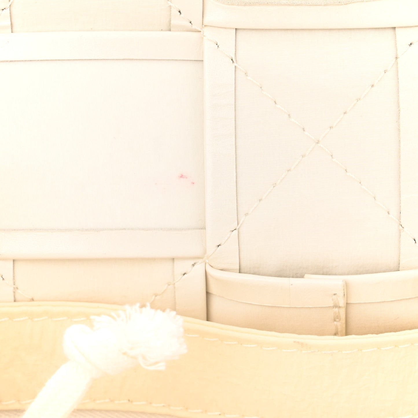 Paper Calfskin Maxi Intreccio Cassette Crossbody Bag White
