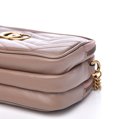 Gucci Calfskin Matelasse Mini GG Marmont Chain Crossbody Bag Porcelain Rose 11 of 11