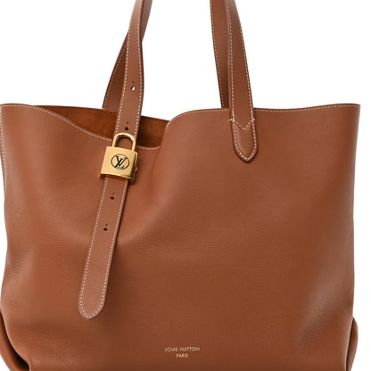 Louis Vuitton Grained Calfskin Low Key Cabas MM Cognac 9 of 11
