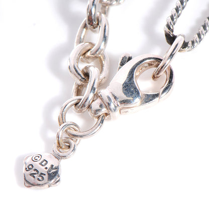 David Yurman Sterling Silver Pearl Figaro Necklace 5 of 7