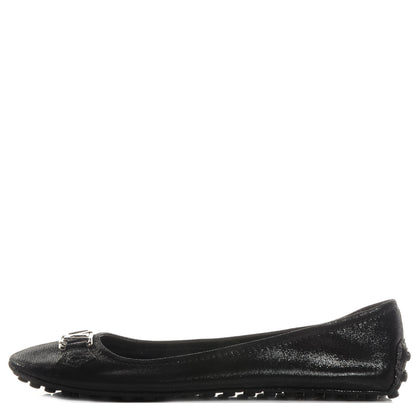 Louis Vuitton Iridescent Suede Oxford Ballerina Flats Black 42 1 of 8