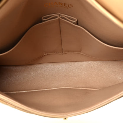 Chanel Lambskin Quilted Medium Double Flap Beige 9 of 13