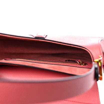 Christian Dior Grained Calfskin Saddle Bag Pink 5 of 9