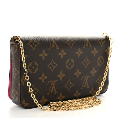 Louis Vuitton Monogram 2021 Christmas Animation Hollywood Pochette Felicie Chain Wallet Fuchsia 4 of 10