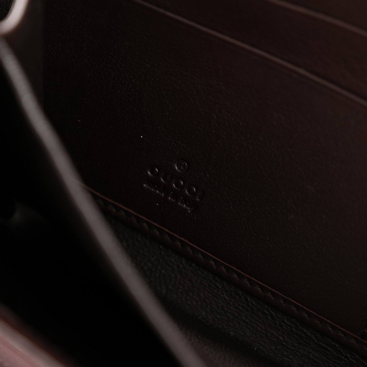 Gucci Guccissima GG Pierce Zip Around Wallet Dark Brown 6 of 11