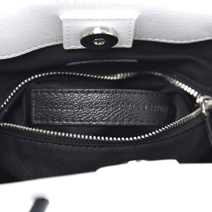 Balenciaga Squared Calfskin Logo North South Shopper Tote XXS White 9 of 12