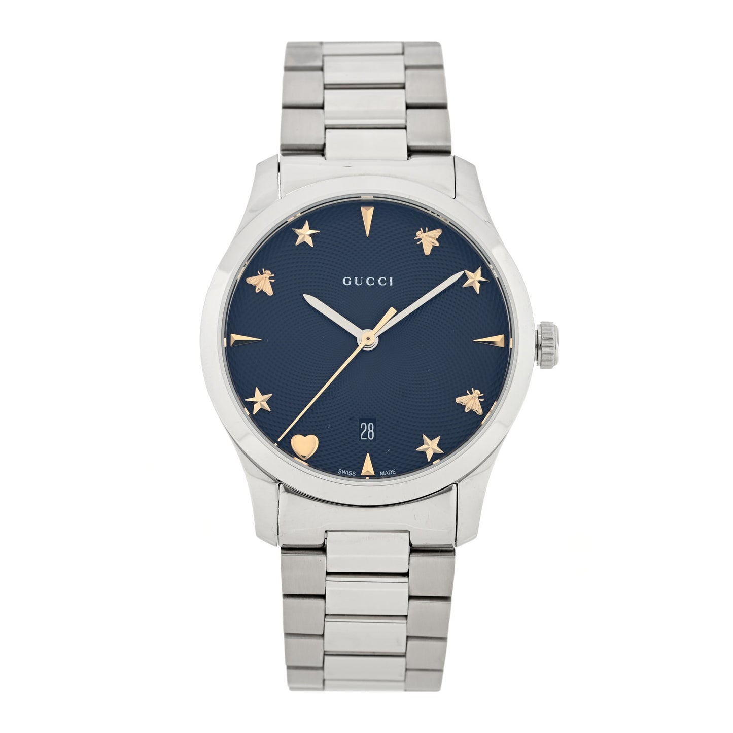 Stainless Steel 38mm G-Timeless Charm Quartz Watch Black