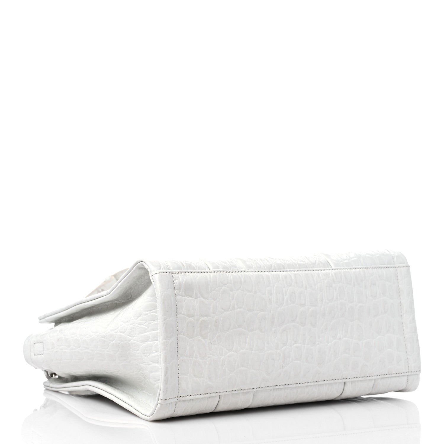 Marc Jacobs Croc Embossed Medium The Tote Bag White 3 of 7