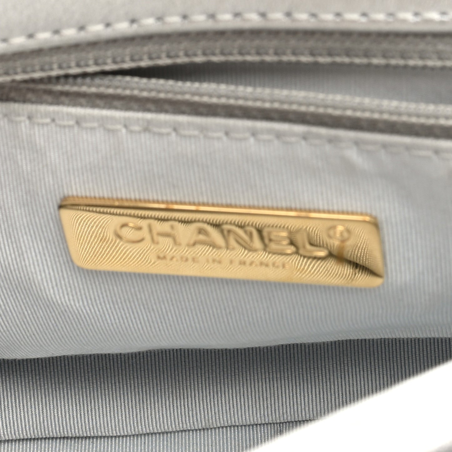 Metallic Lambskin Quilted Medium Chanel 19 Flap Silver