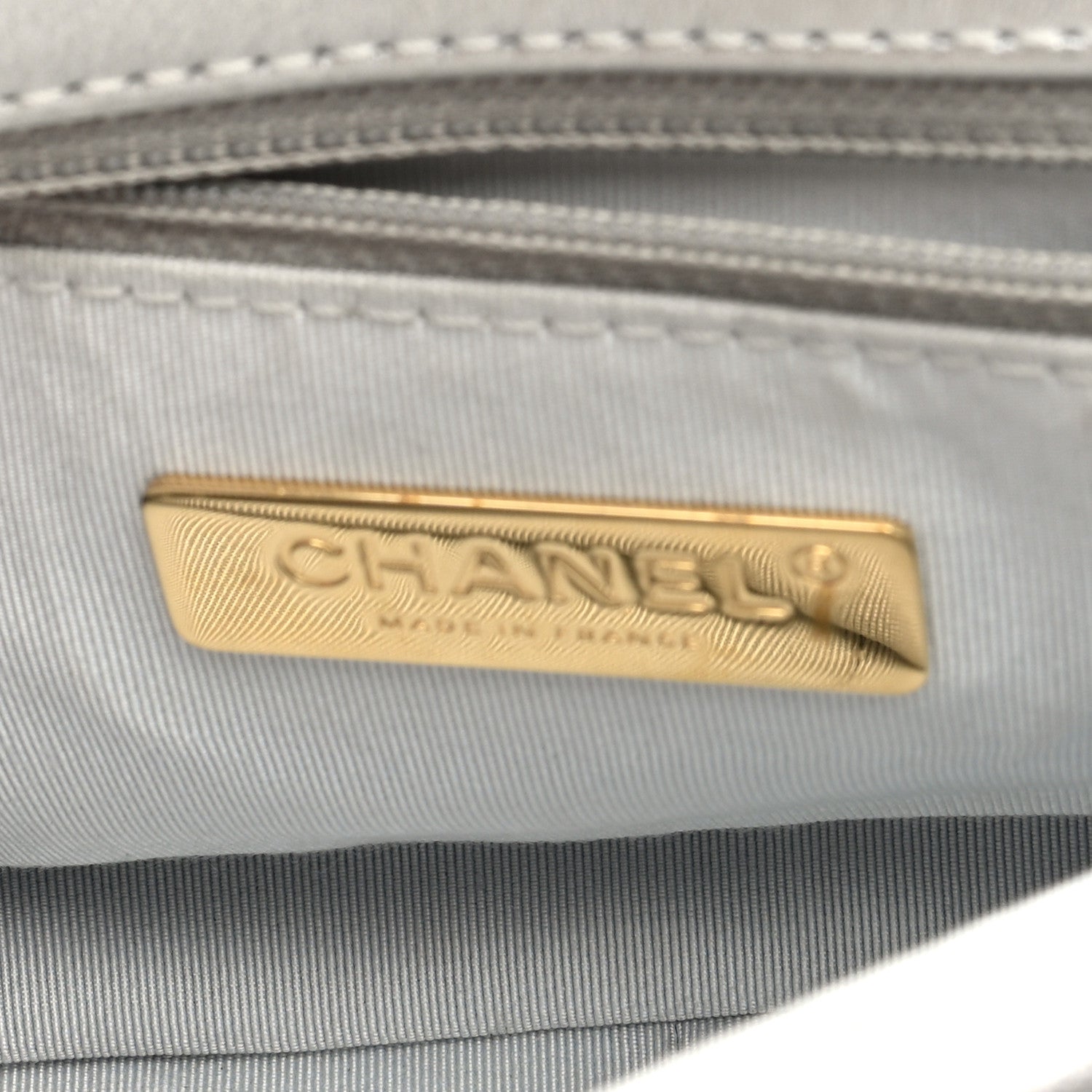 Chanel Metallic Lambskin Quilted Medium Chanel 19 Flap Silver 6 of 9