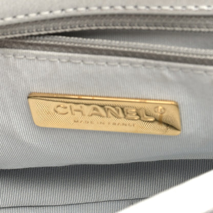 Chanel Metallic Lambskin Quilted Medium Chanel 19 Flap Silver 6 of 9