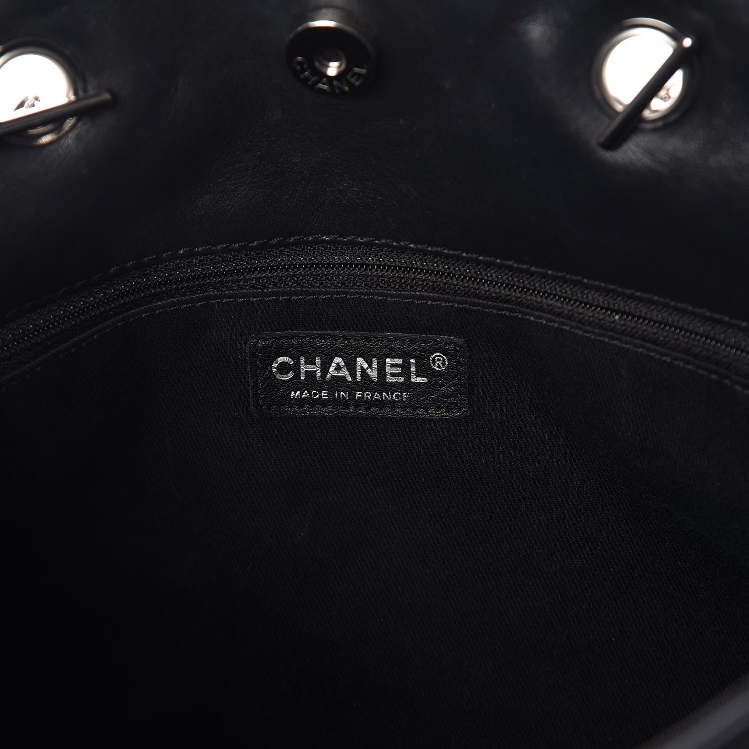 Chanel Calfskin Quilted In The Business North South Tote Black 6 of 14