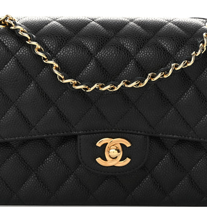 Chanel Caviar Quilted Medium Double Flap Black 8 of 10