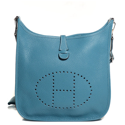 Hermes Taurillon Clemence Evelyne III PM Blue Jean 1 of 16