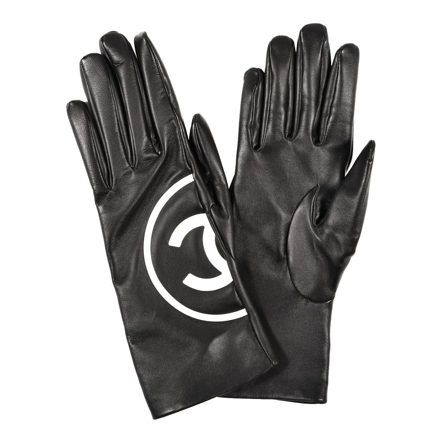 Lambskin CC Gloves 7 Black White