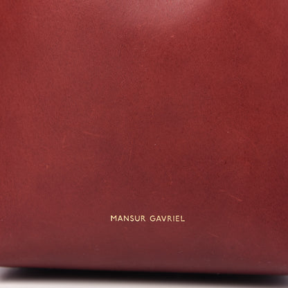 Mansur Gavriel Calfskin Mini Mini Bucket Bag Burgundy 9 of 9