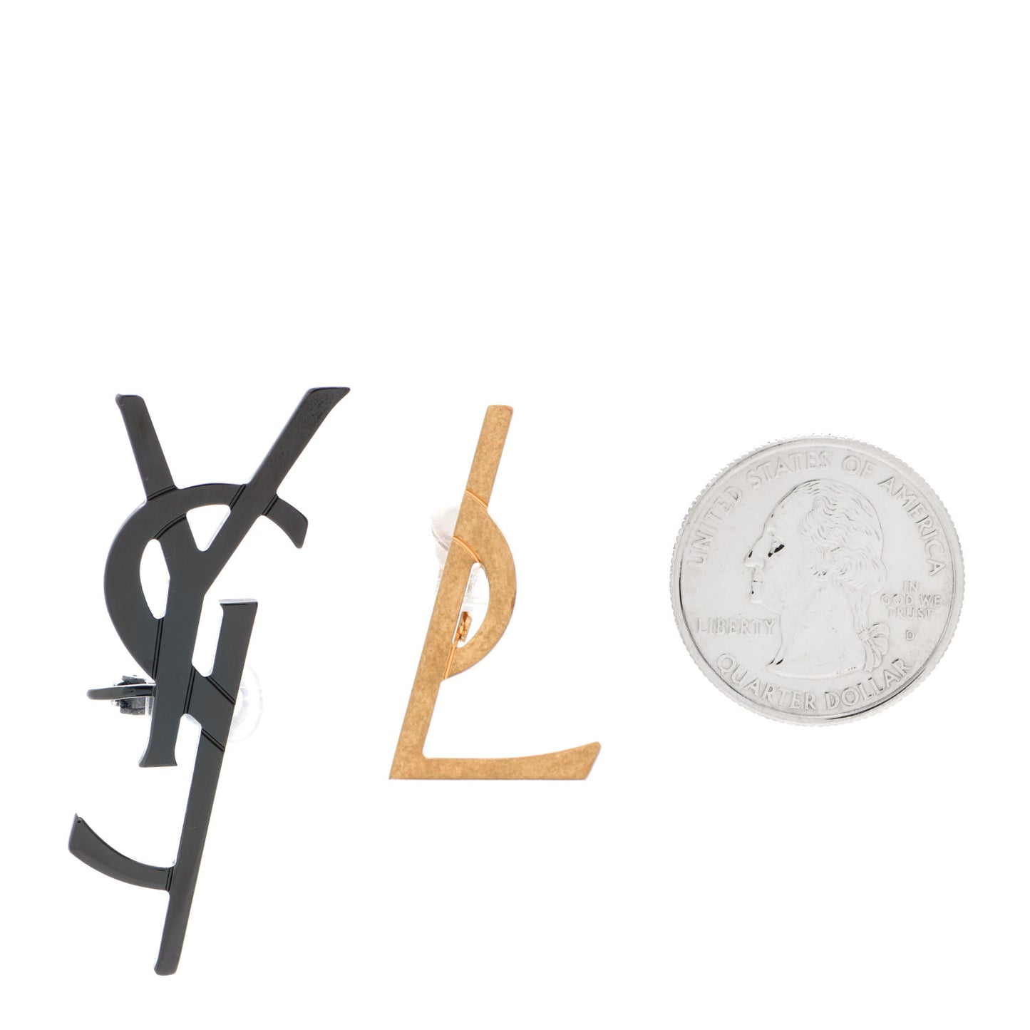 Metal Deconstructed Opyum Clip On Earrings Gold Black