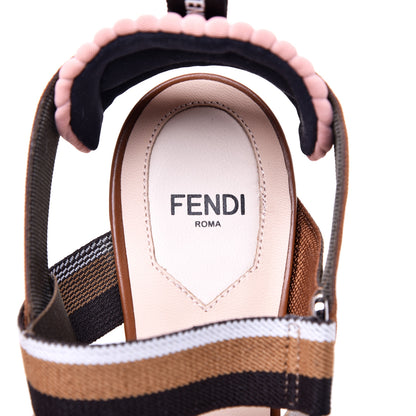 Fendi PVC Vitello FF Colibri 85mm Slingback Pumps 37.5 Transparent White Cuoio Avana 8 of 10