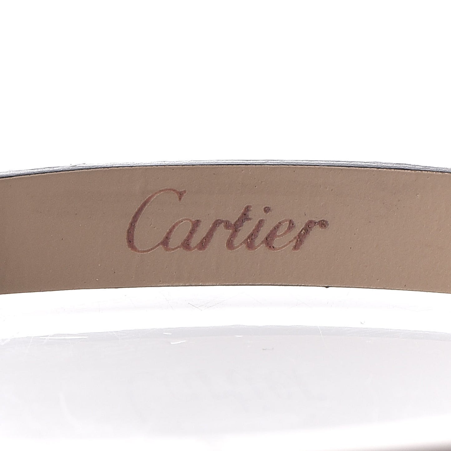 18K White Gold Calfskin 3 Motif LOVE Bracelet Black