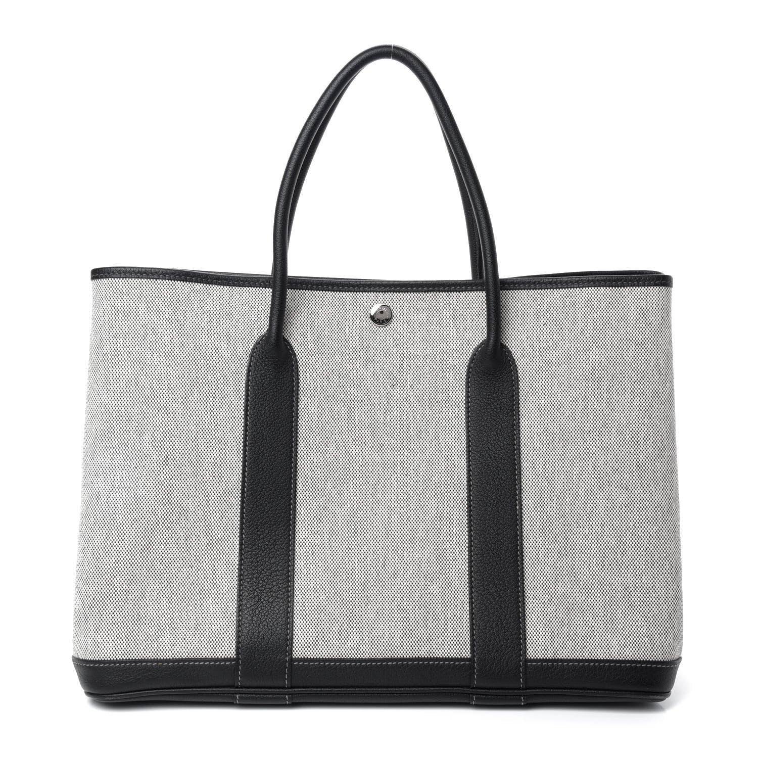 Hermes Buffle Skipper Toile Garden Party 36 MM Tote Black 1 of 12