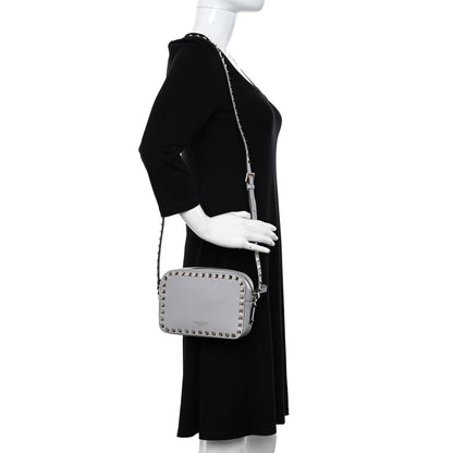 Valentino Garavani Vitello Rockstud Camera Crossbody Bag Light Stone 2 of 10