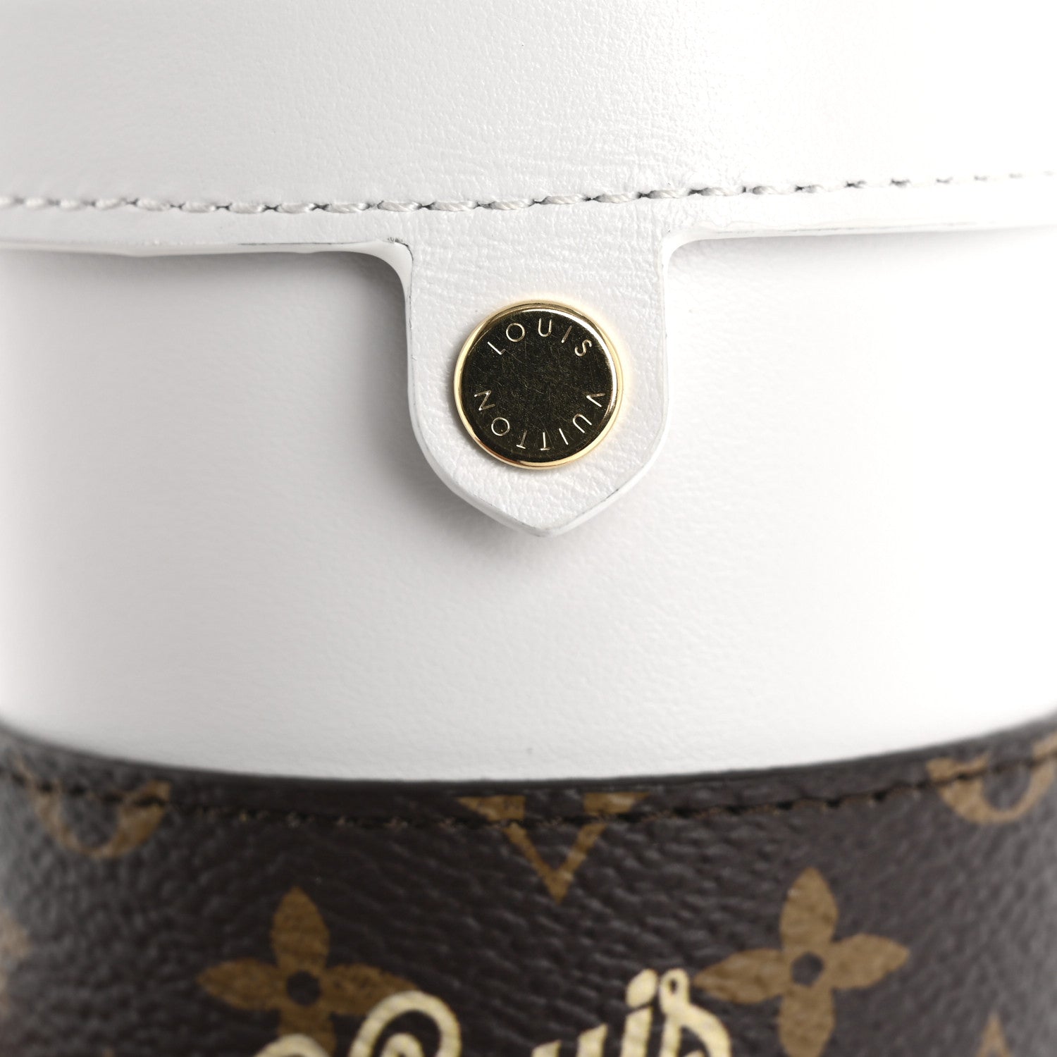 Louis Vuitton Calfskin Monogram LV Cup Bag Charm White 1709206