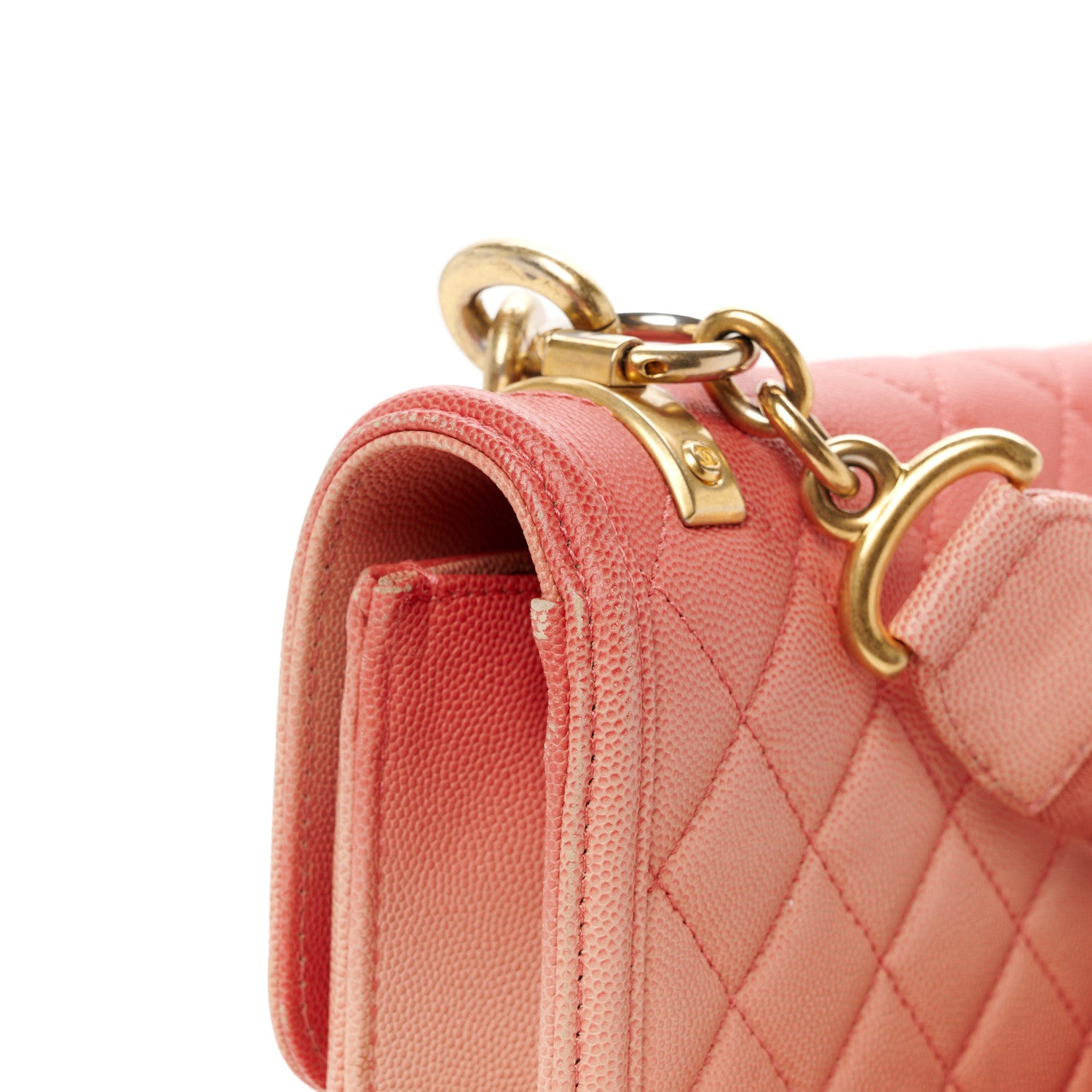 Chanel Caviar Quilted Medium Sunset On The Sea Flap Coral 12 of 12