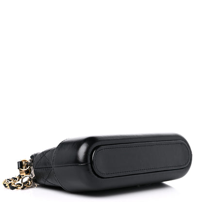 Chanel Aged Calfskin Quilted Small Gabrielle Clutch With Chain Black 4 of 14