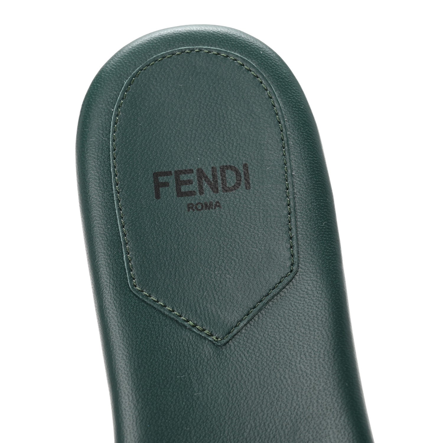 Fendi Mink FF Baguette Slide Sandals 37 Sage 8 of 8