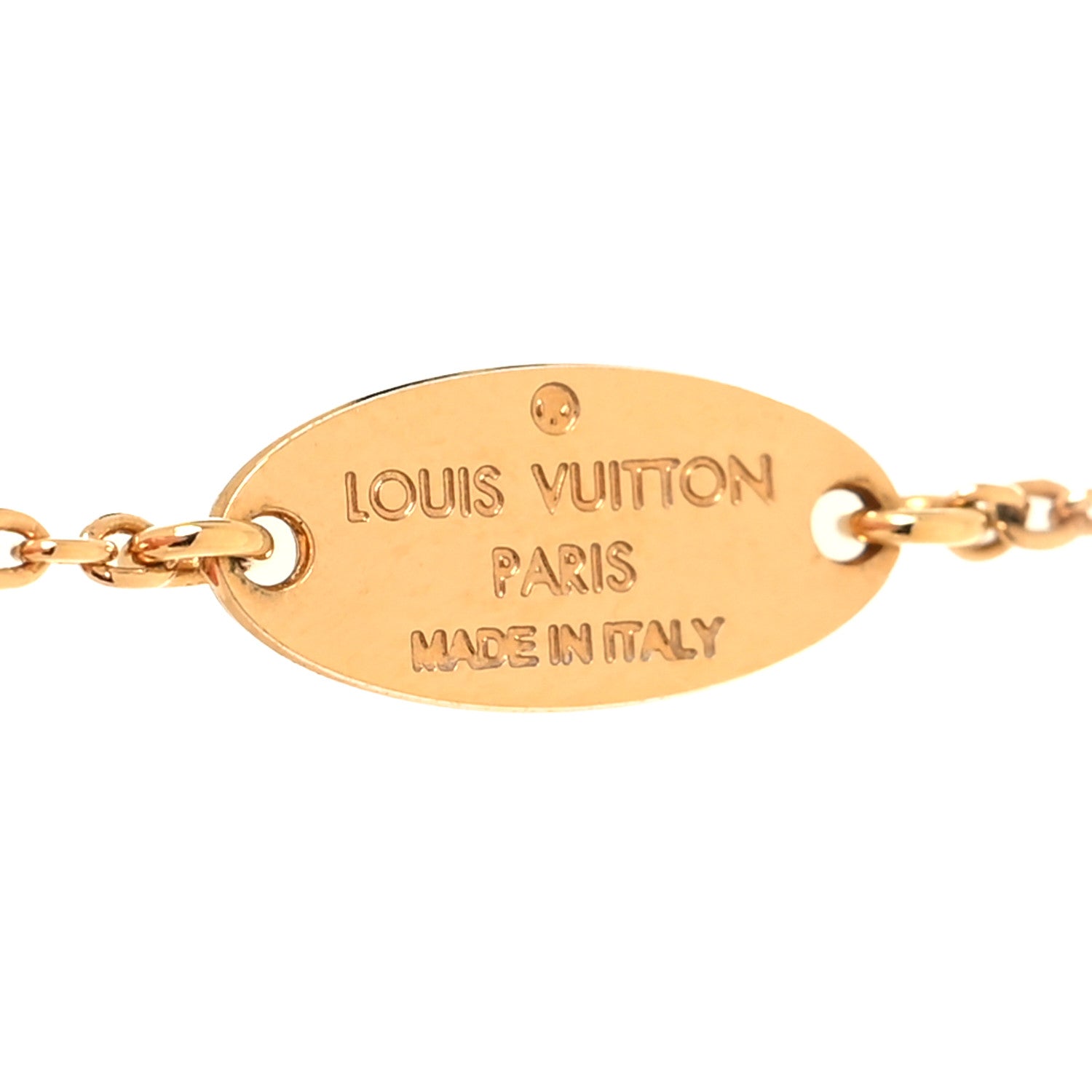 Louis Vuitton Metal Louisette Necklace Gold 5 of 6