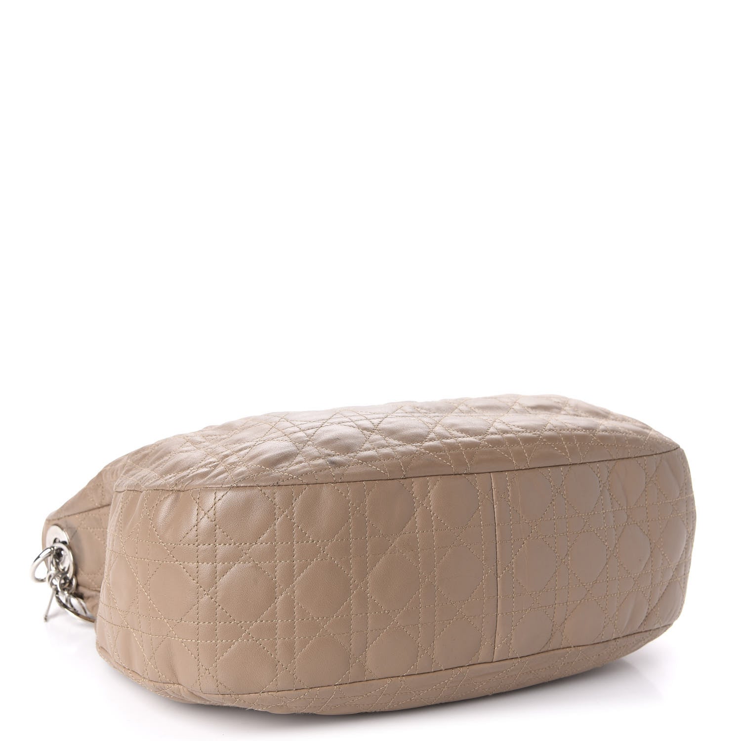Christian Dior Lambskin Cannage Medium Soft Hobo Beige 4 of 13