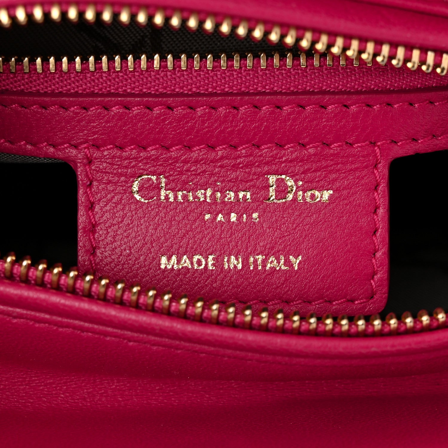 Christian Dior Lambskin Cannage Medium Lady Dior Fuchsia 6 of 11
