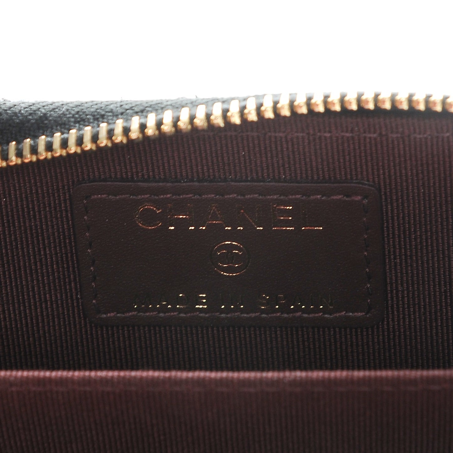 Caviar Quilted Zip Coin Purse Black