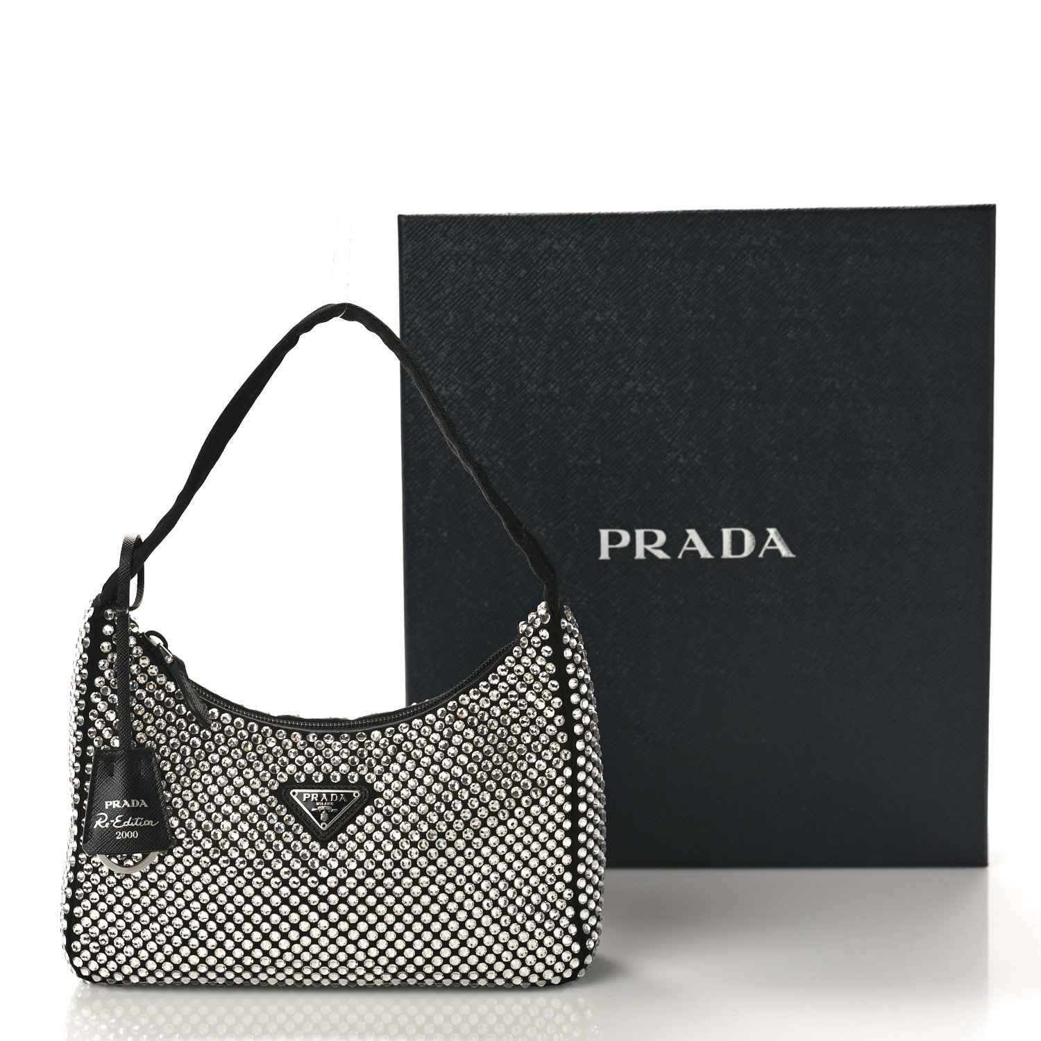 Prada Satin Crystal Mini Re-Edition 2000 Bag Cristal 9 of 9
