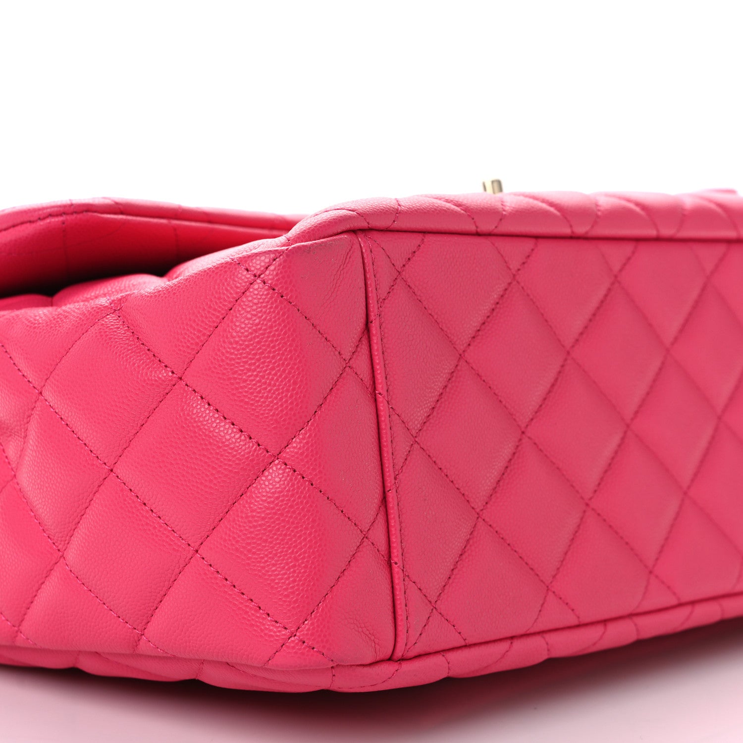 Chanel Caviar Quilted XXL Travel Flap Bag Dark Pink 9 of 12