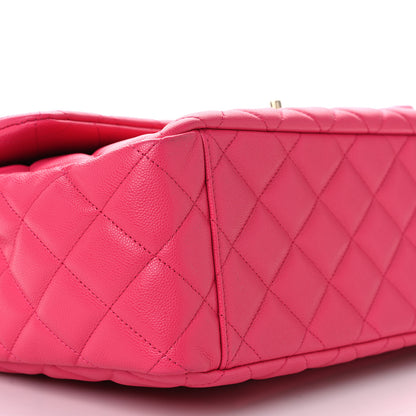 Chanel Caviar Quilted XXL Travel Flap Bag Dark Pink 9 of 12