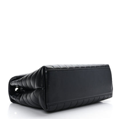 Saint Laurent Calfskin Y Quilted Monogram Medium Loulou Chain Satchel Black 3 of 7