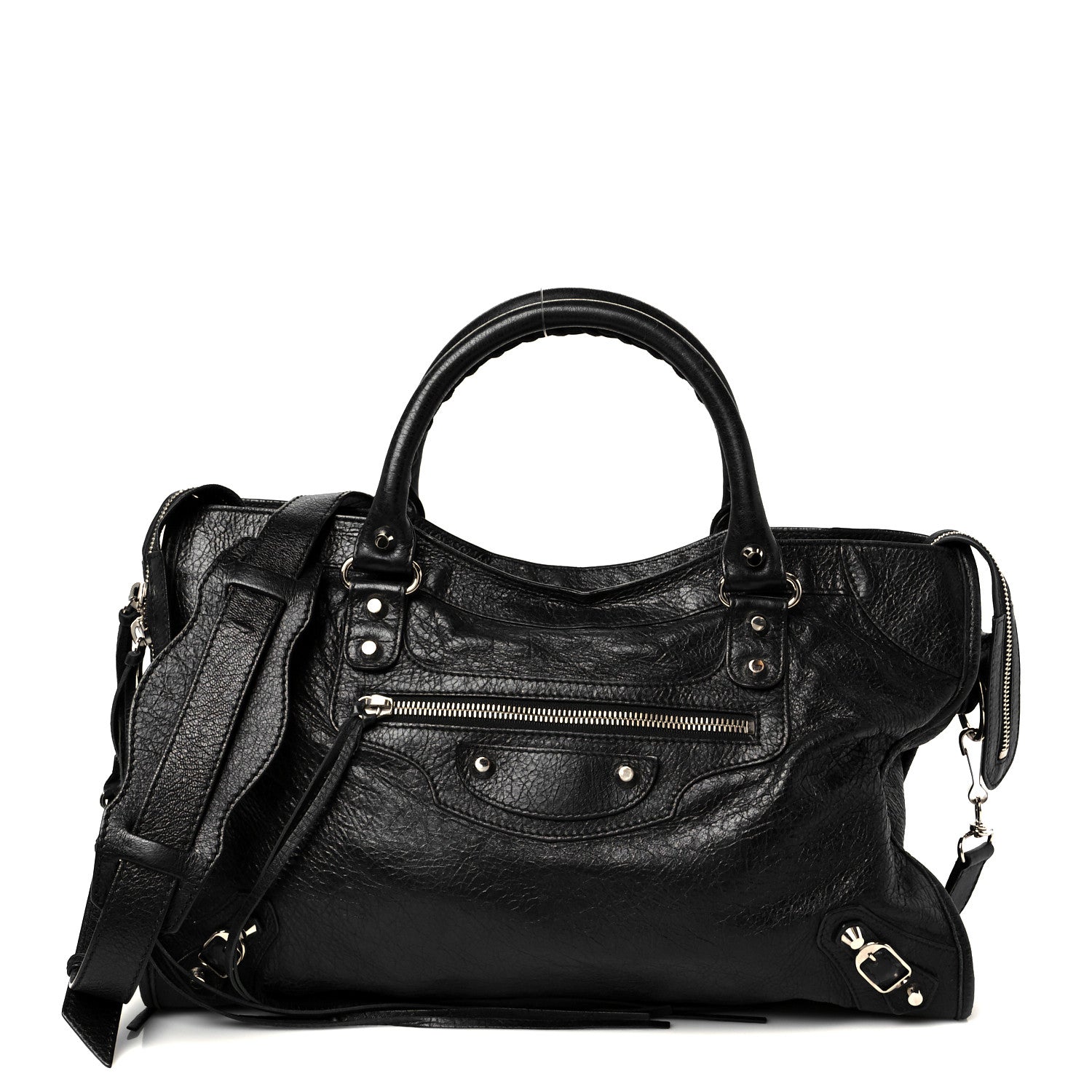 Balenciaga Agneau Arena Silver Hardware Medium Le City Black 1 of 14