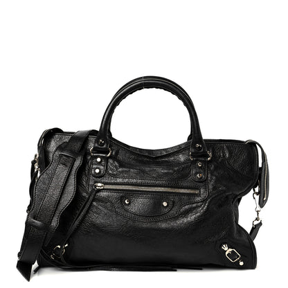 Balenciaga Agneau Arena Silver Hardware Medium Le City Black 1 of 14