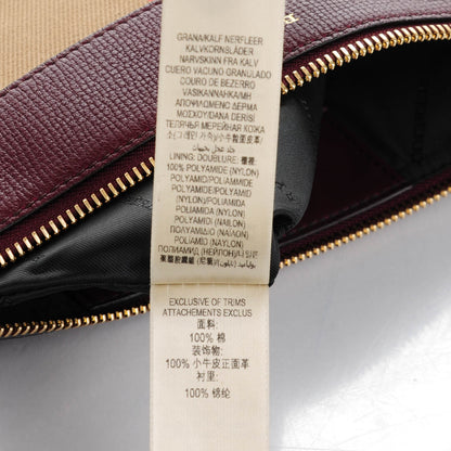 Burberry House Check Derby Peyton Crossbody Clutch Bag Mahogany Red 8 of 9