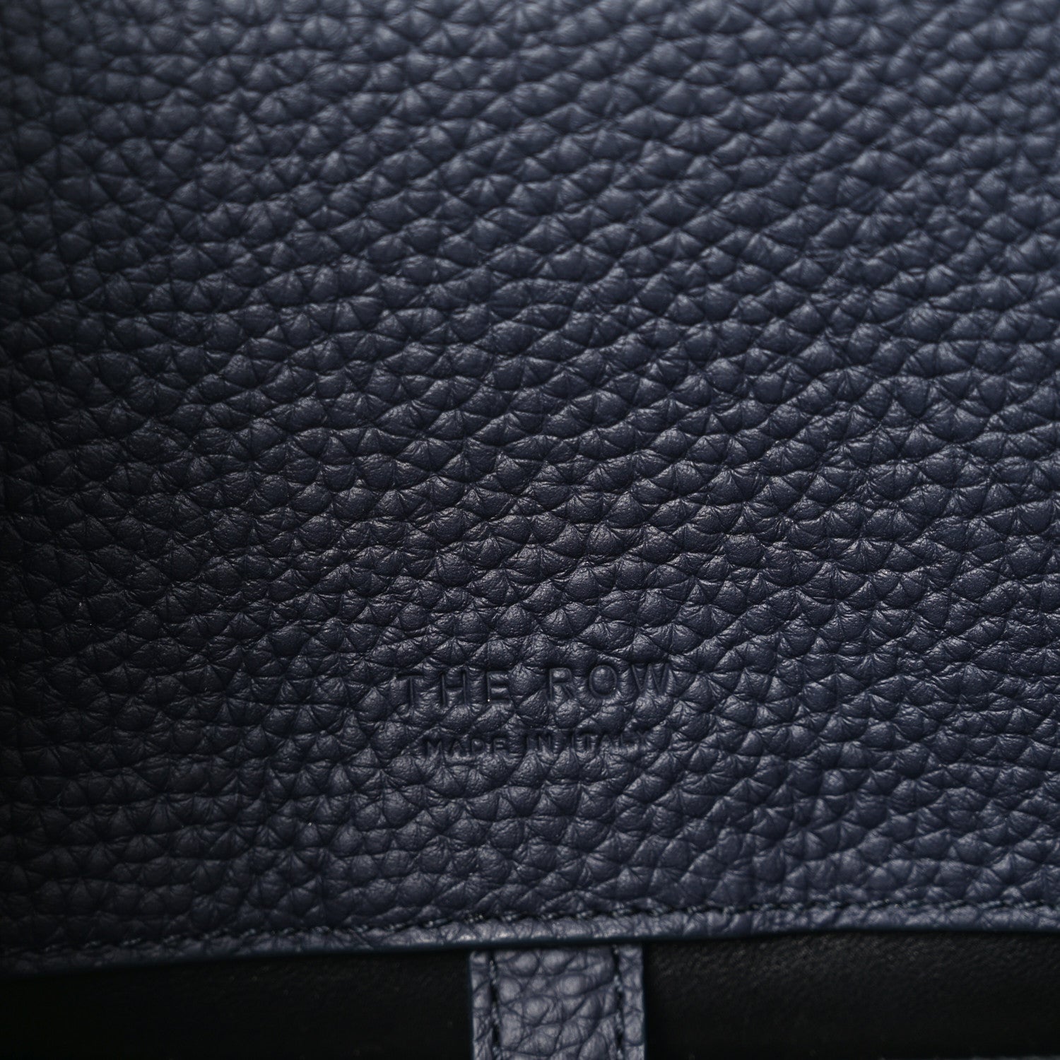 The Row Matte Grained Calfskin Margaux Shoulder 12 Dark Navy 6 of 9