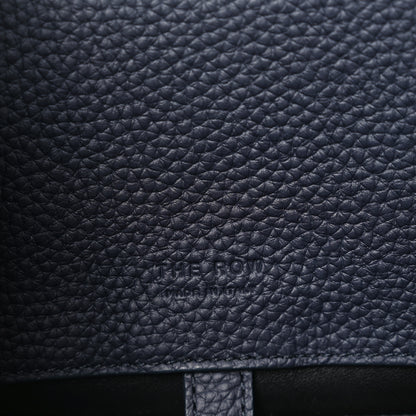 The Row Matte Grained Calfskin Margaux Shoulder 12 Dark Navy 6 of 9