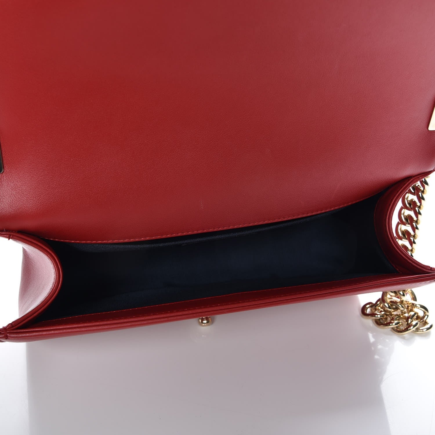 Chanel Calfskin Chevron Quilted Medium Boy Flap Red 5 of 8