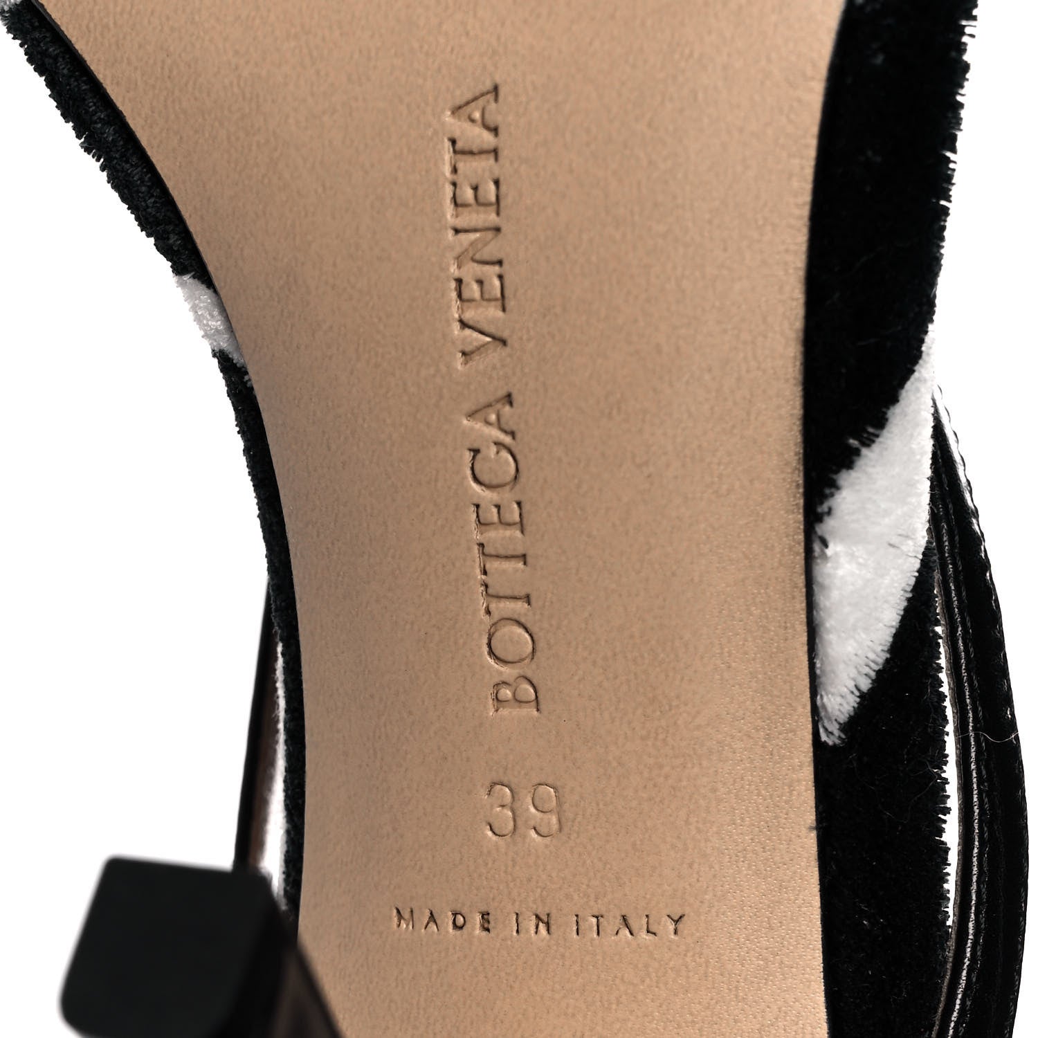 Bottega Veneta Microfiber Stretch Multi Strap 90mm Sandals 39 White Zebra 6 of 8