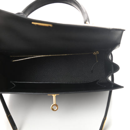 Hermes Epsom Kelly Sellier 25 Black 5 of 11