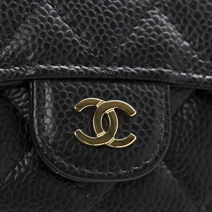 Chanel Caviar Quilted Flap Card Holder Wallet Black 9 of 10